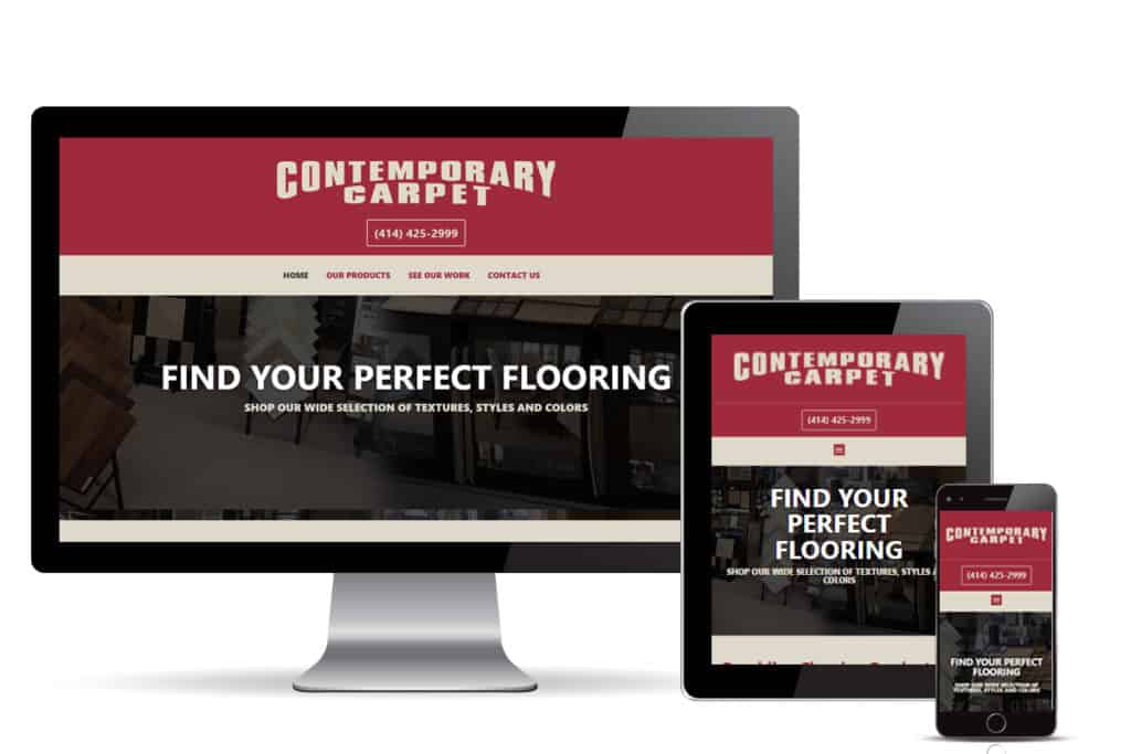 Contemporary Carpet website design