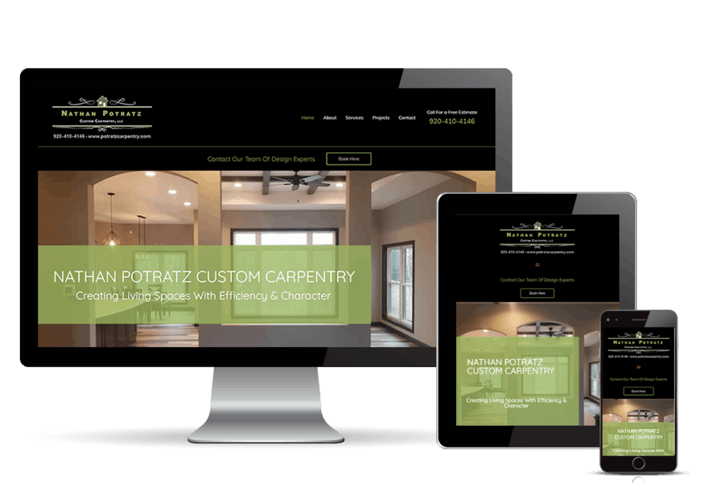 Potratz Custom Carpentry banner home page