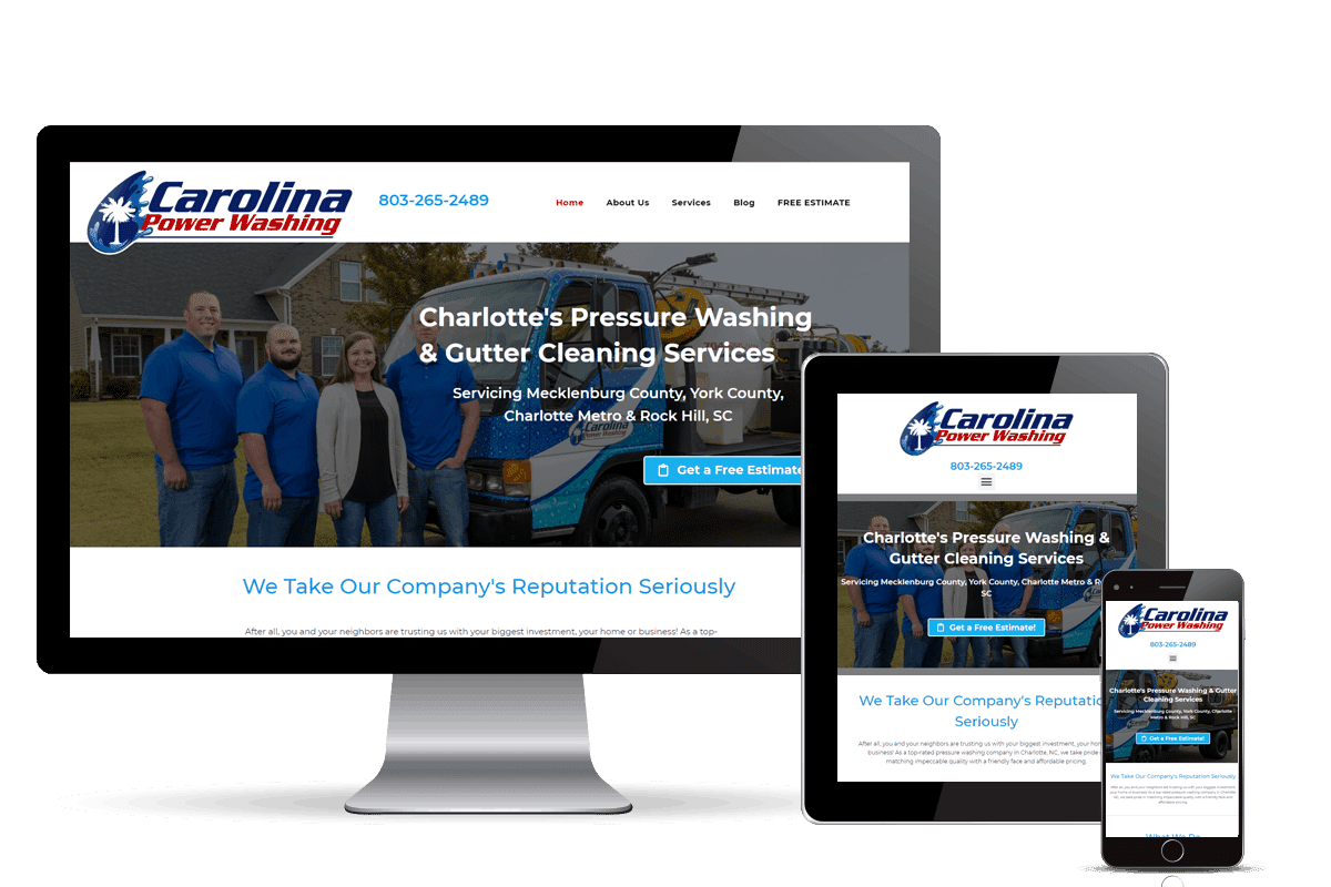 SEO and marketing tools for Carolina Power Washing