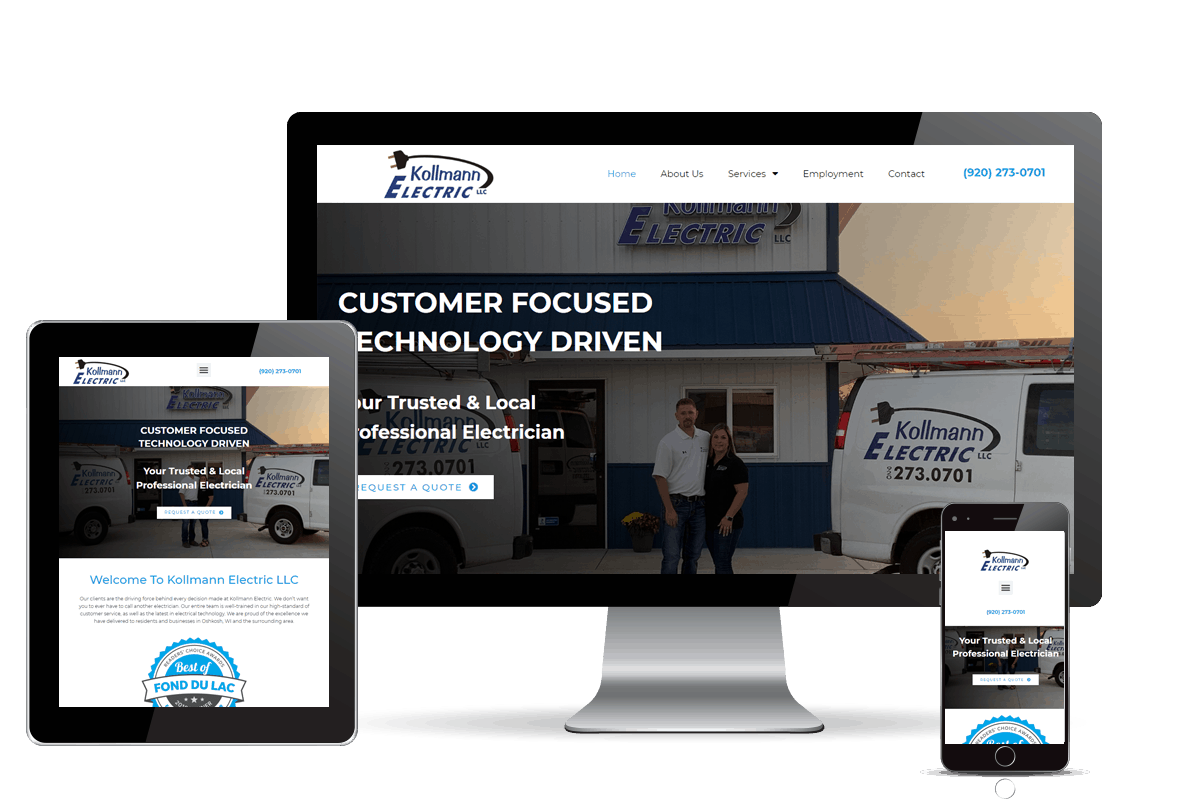 Kollmann Electric website design