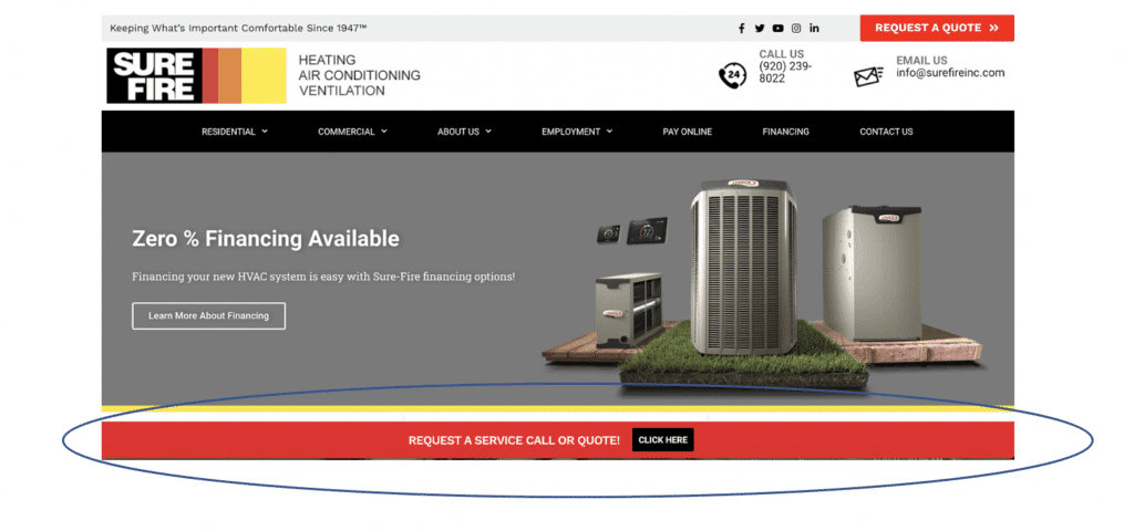 HVAC Company Website design